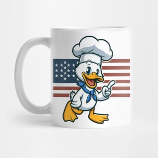 A Whimsical Tribute to American Culture in Cartoon Style T-Shirt Mug